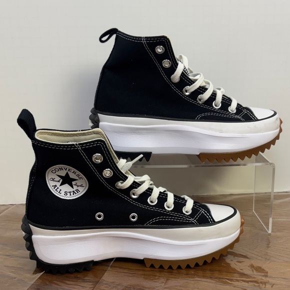 Converse Black and White High-Top Platform Sneakers . Size 5. - Picture 1 of 7